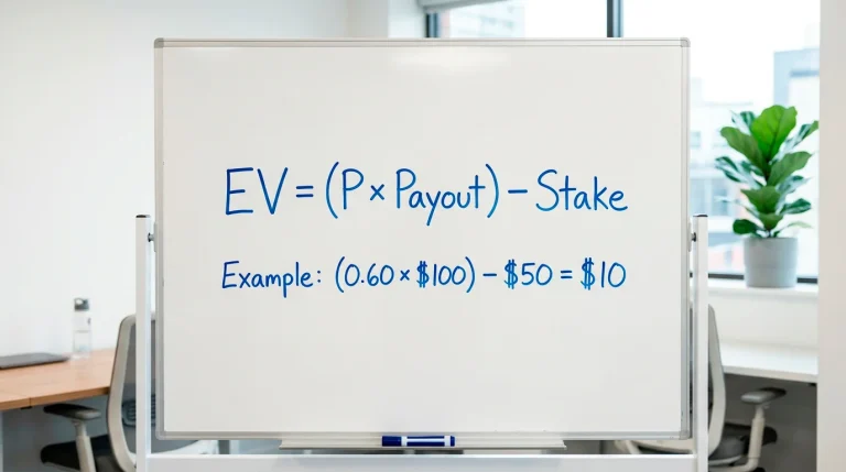 Mathematical formula for expected value of a round robin bet on a whiteboard