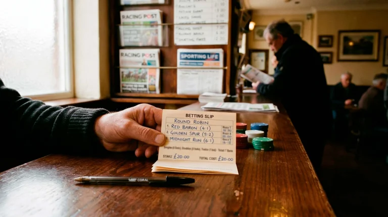 Round robin bet cost breakdown showing £1 stake and £10 total outlay